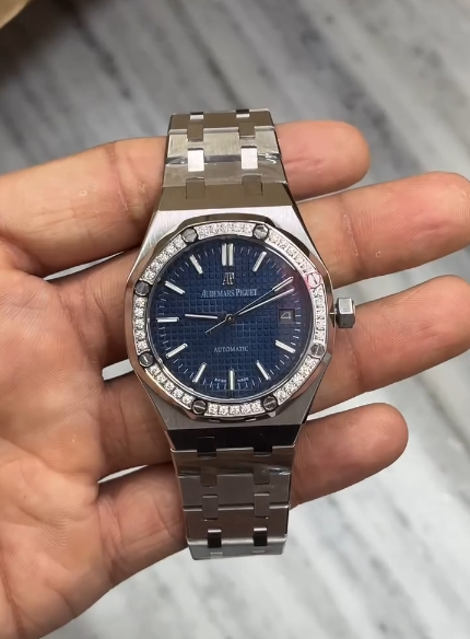 Audemars Piguet Ladies Diamond Bezel Blue Dial