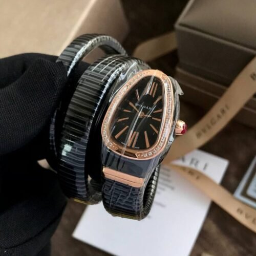 Bvlgari Serpenti Spiga Black Dial 35mm