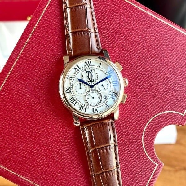 Cartier Baloon Chronograph with Leather Strap