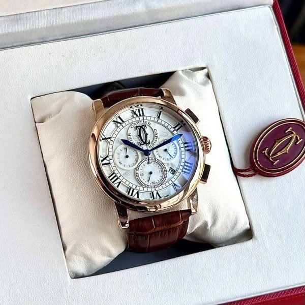 Cartier Baloon Chronograph with Leather Strap