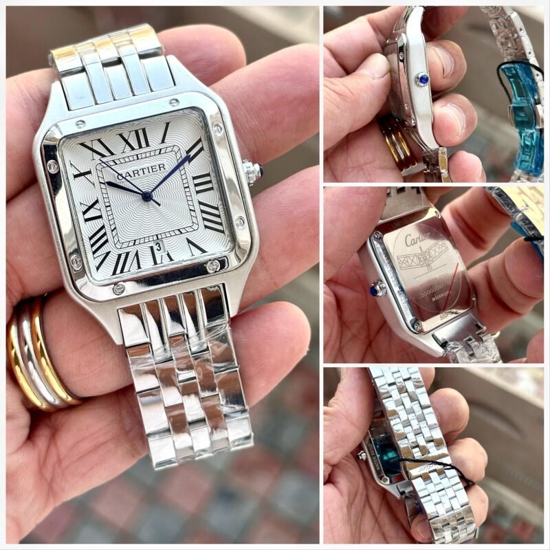 Cartier Santos Dumont Silver White Dial