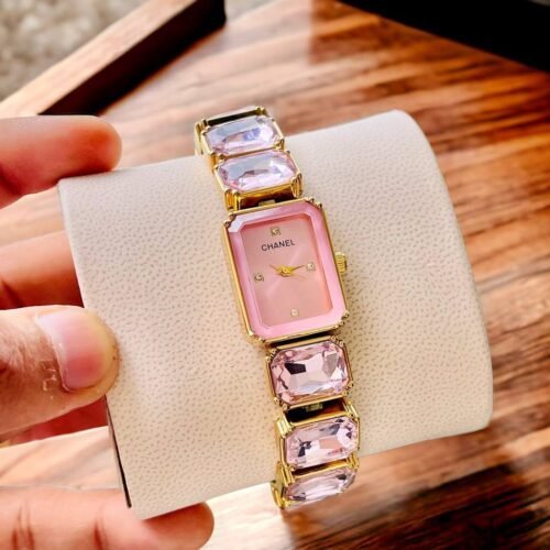 Chanel Millienia Octagon Pink Dial Watch