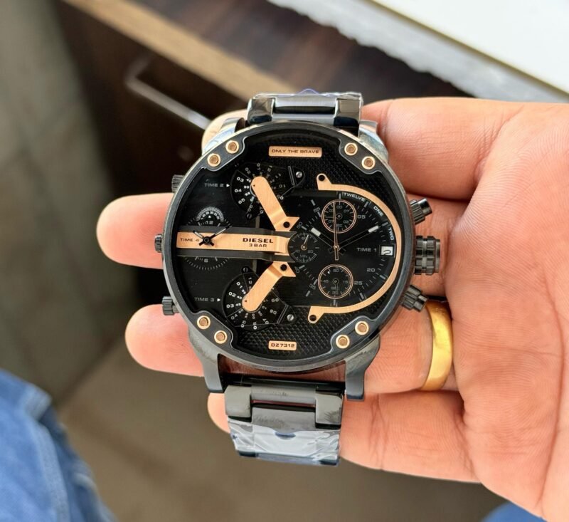 Diesel Big Daddy Chronograph Black Rose Gold