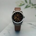 Fossil Everett Brown Skeleton Dial