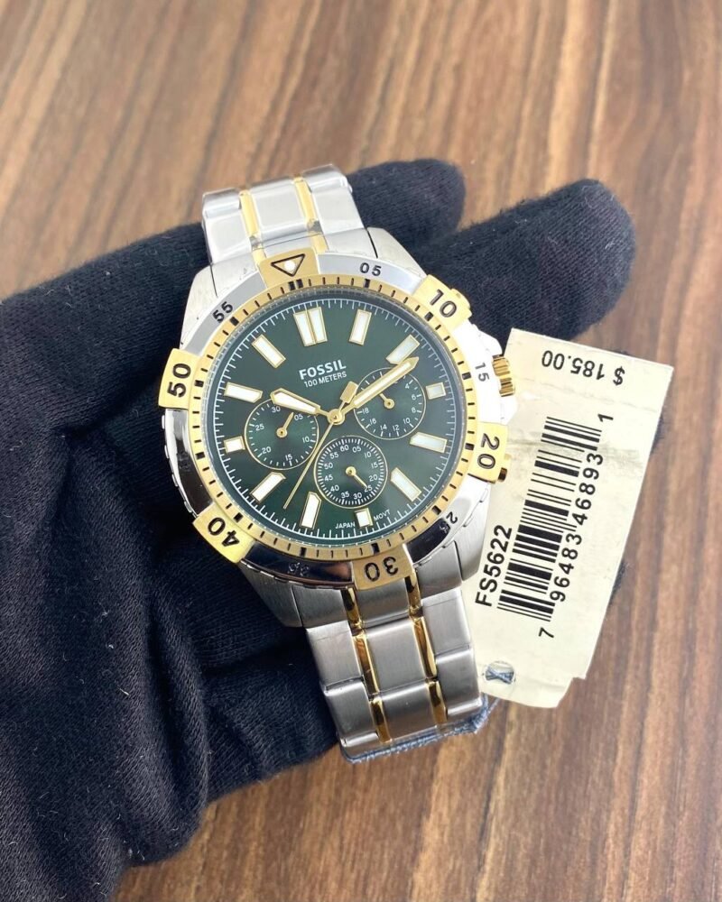 Fossil FB-01 Quartz Chronograph Green Dial OG