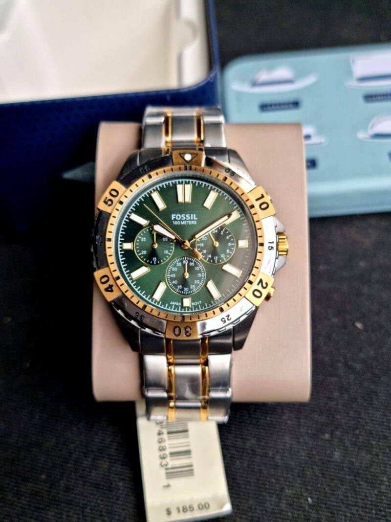 Fossil FB-01 Quartz Chronograph Green Dial OG