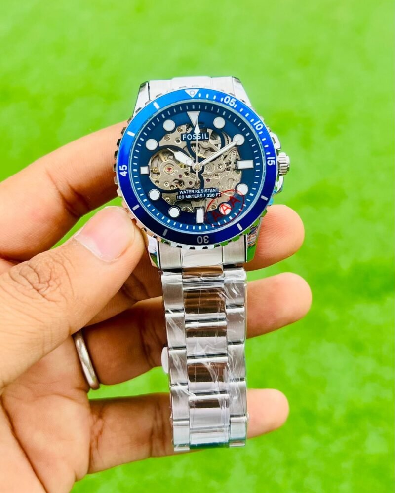 Fossil FB-01 Skeleton Blue Dial Watch Fossil FB-01 Skeleton Blue Dial Watch