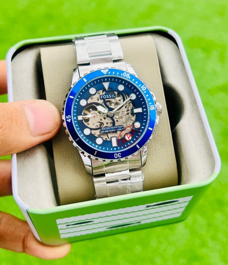 Fossil FB-01 Skeleton Blue Dial Watch Fossil FB-01 Skeleton Blue Dial Watch