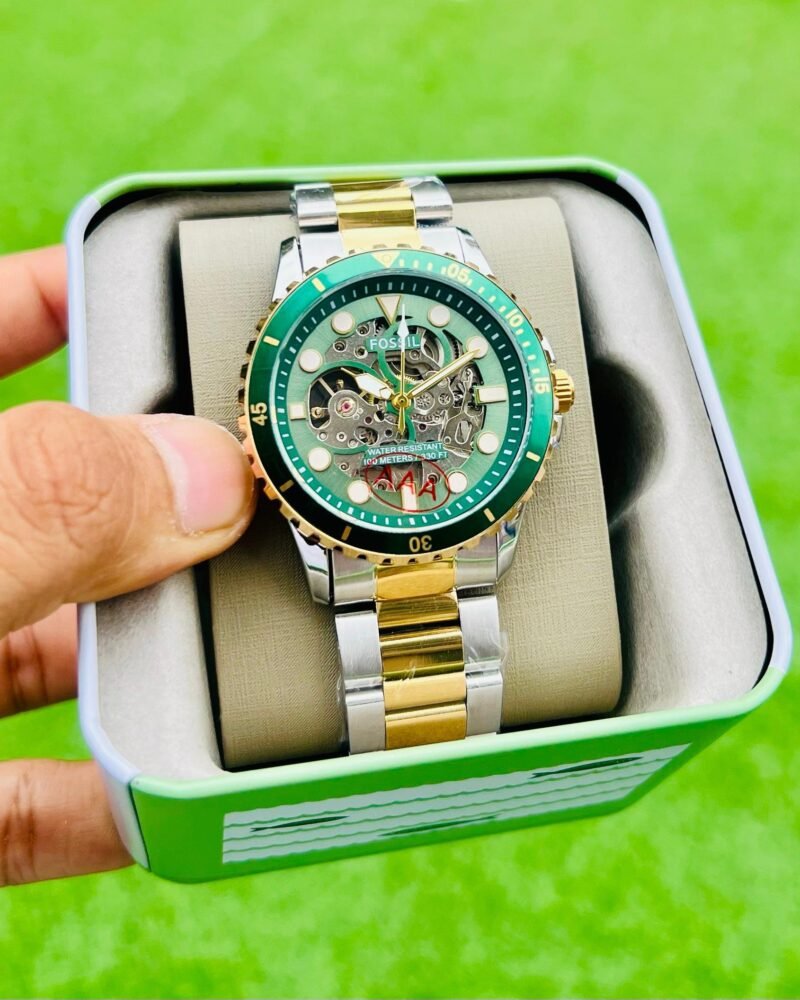 Fossil FB-01 Skeleton Green Dial Automatic