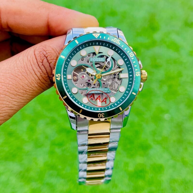 Fossil FB-01 Skeleton Green Dial Automatic