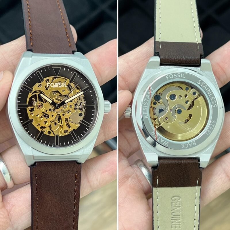 Fossil FSA Mechanical Silver Black Fossil FSA Mechanical Silver Black