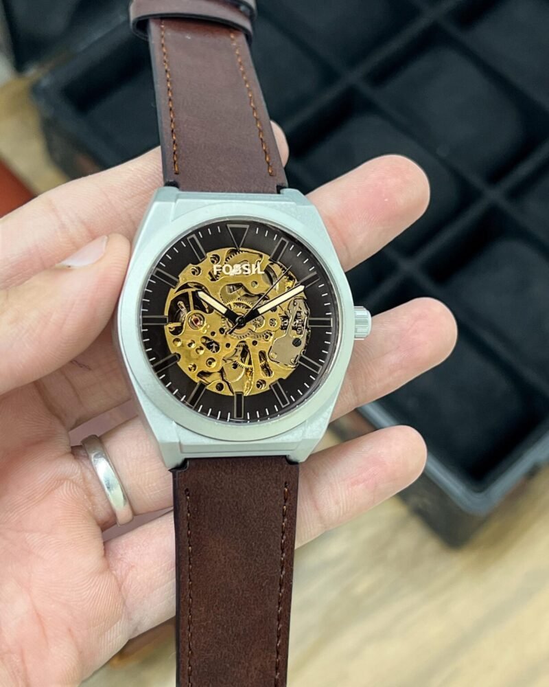 Fossil FSA Mechanical Silver Black