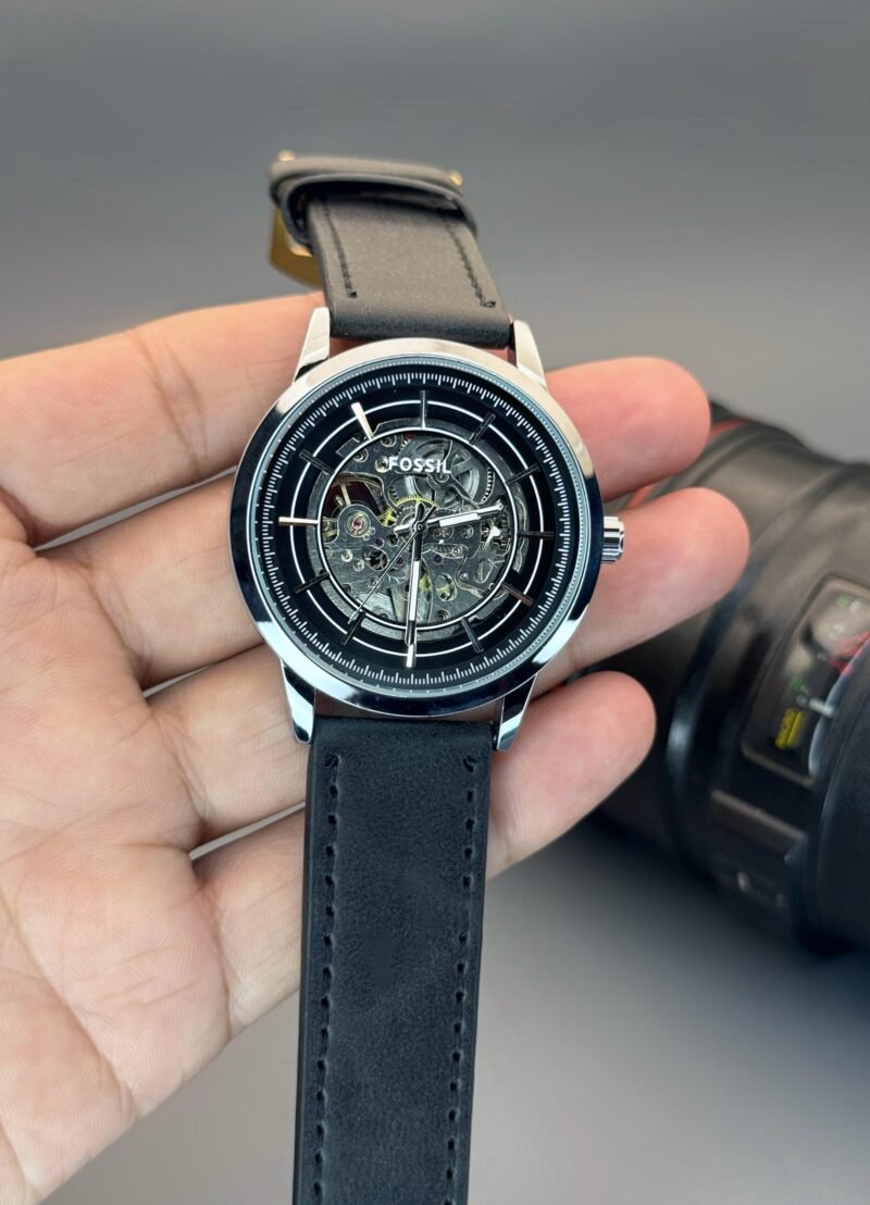 Fossil FSA Skeleton Black Dial