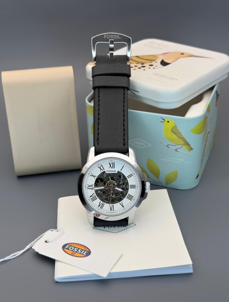 Fossil FSA Skeleton White Dial Watch