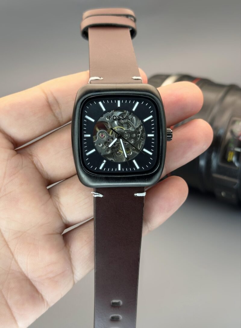 Fossil FSA Square Skeleton Black Dial Fossil FSA Square Skeleton Black Dial