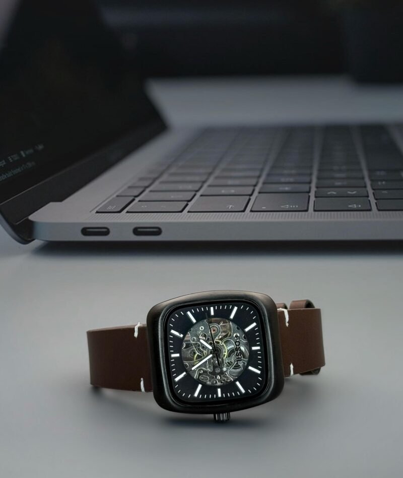 Fossil FSA Square Skeleton Black Dial Fossil FSA Square Skeleton Black Dial