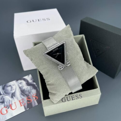 Guess Fame Black Dial With Silver Strap