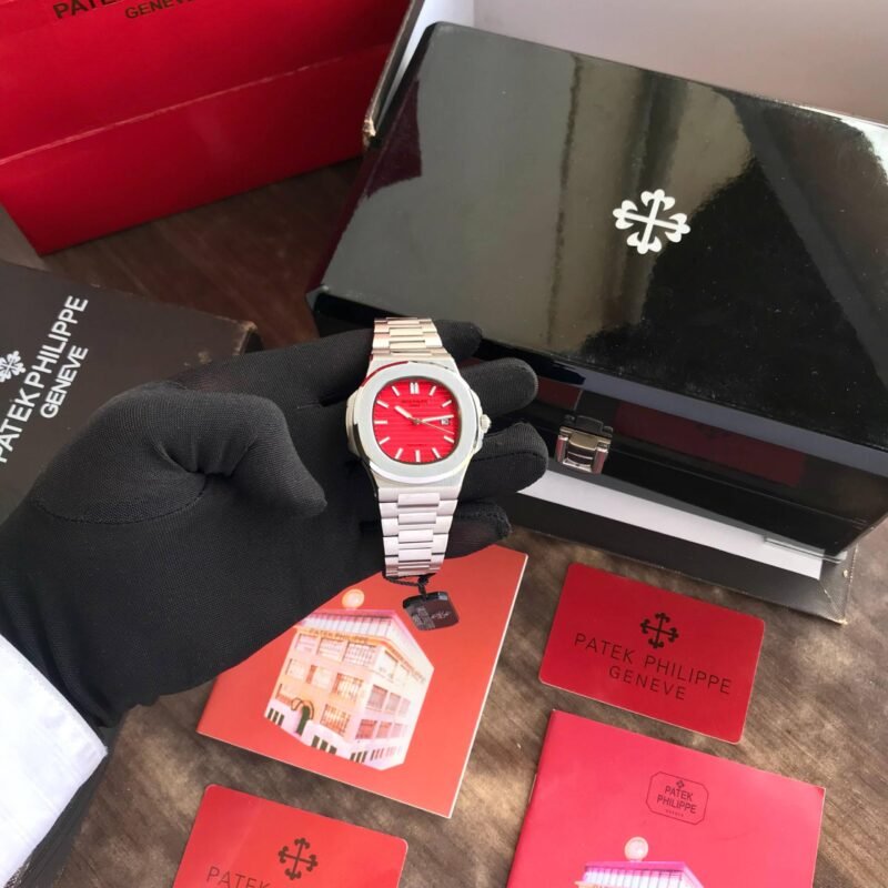 Patek Philippe Nautilus Red Dial Quartz Patek Philippe Nautilus Red Dial Quartz