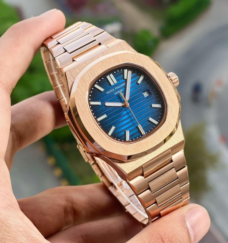 Patek Philippe Nautilus Rosegold Blue Dial Watch Patek Philippe Nautilus Rosegold Blue Dial Watch