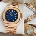 Patek Philippe Nautilus Rosegold Blue Dial Watch