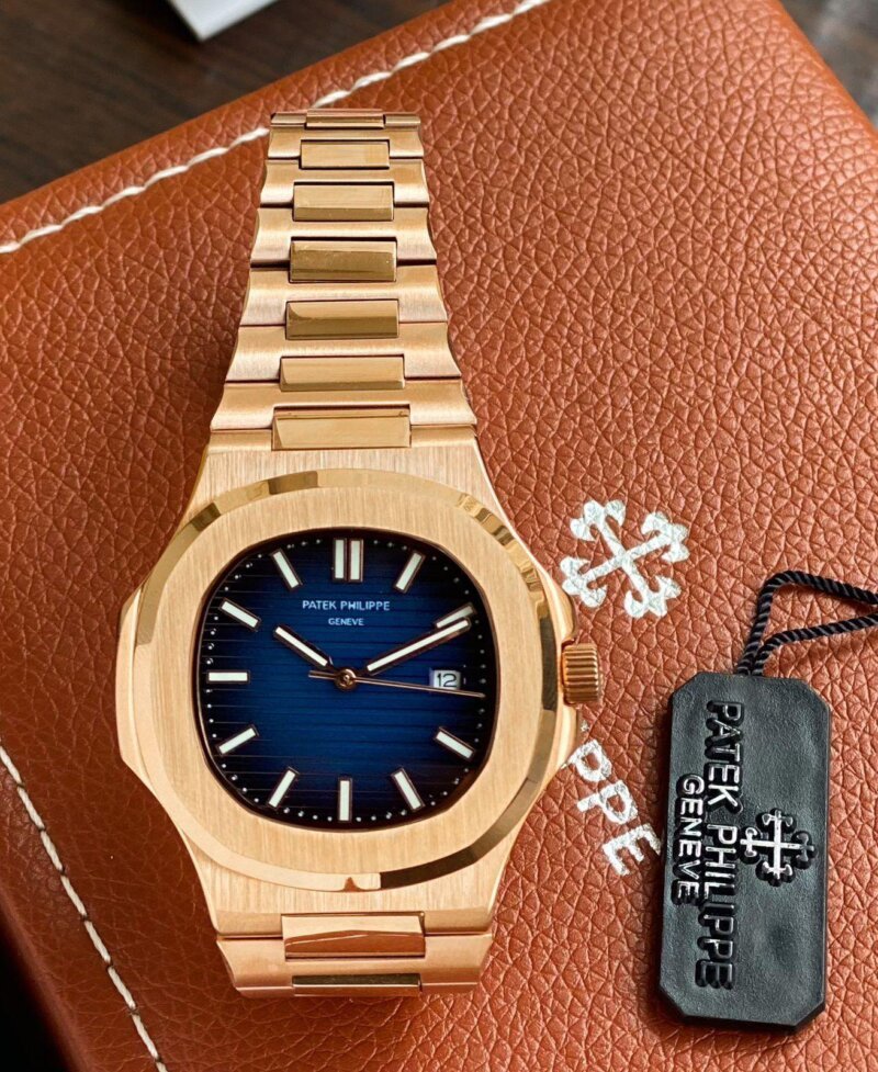 Patek Philippe Nautilus Rosegold Blue Dial Watch Patek Philippe Nautilus Rosegold Blue Dial Watch