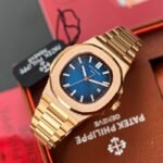 Patek Philippe Nautilus Rosegold Blue Dial Watch