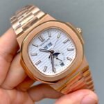 Patek Philippe Nautilus Rosegold White Dial Moonphase