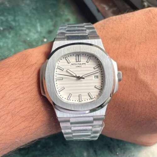 Patek Philippe Nautilus Silver White Watch