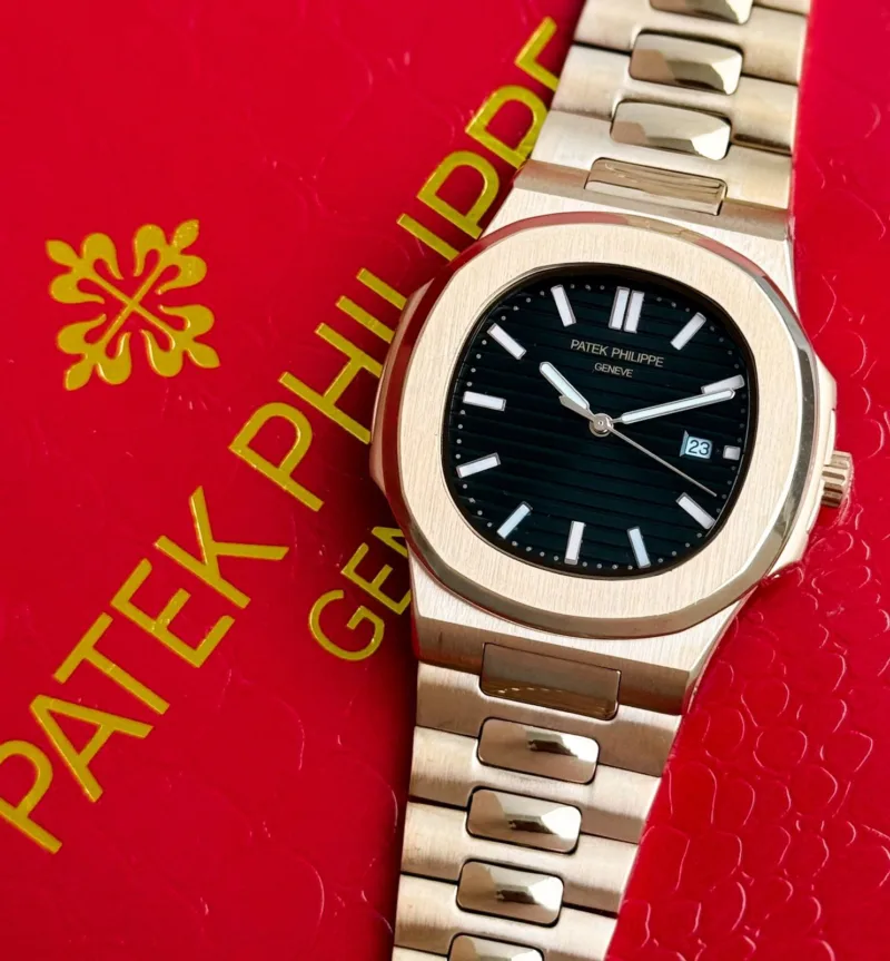 Patek Philippe Rose Gold Black Dial Watch Patek Philippe Rose Gold Black Dial Watch