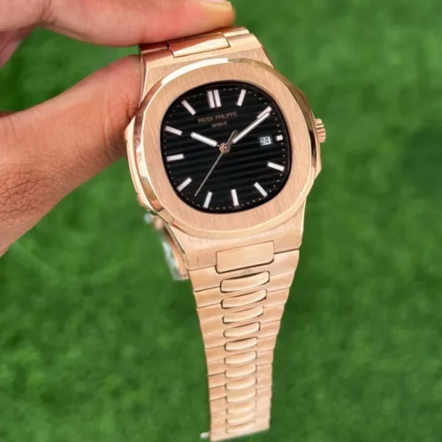 Patek Philippe Rose Gold Black Dial Watch
