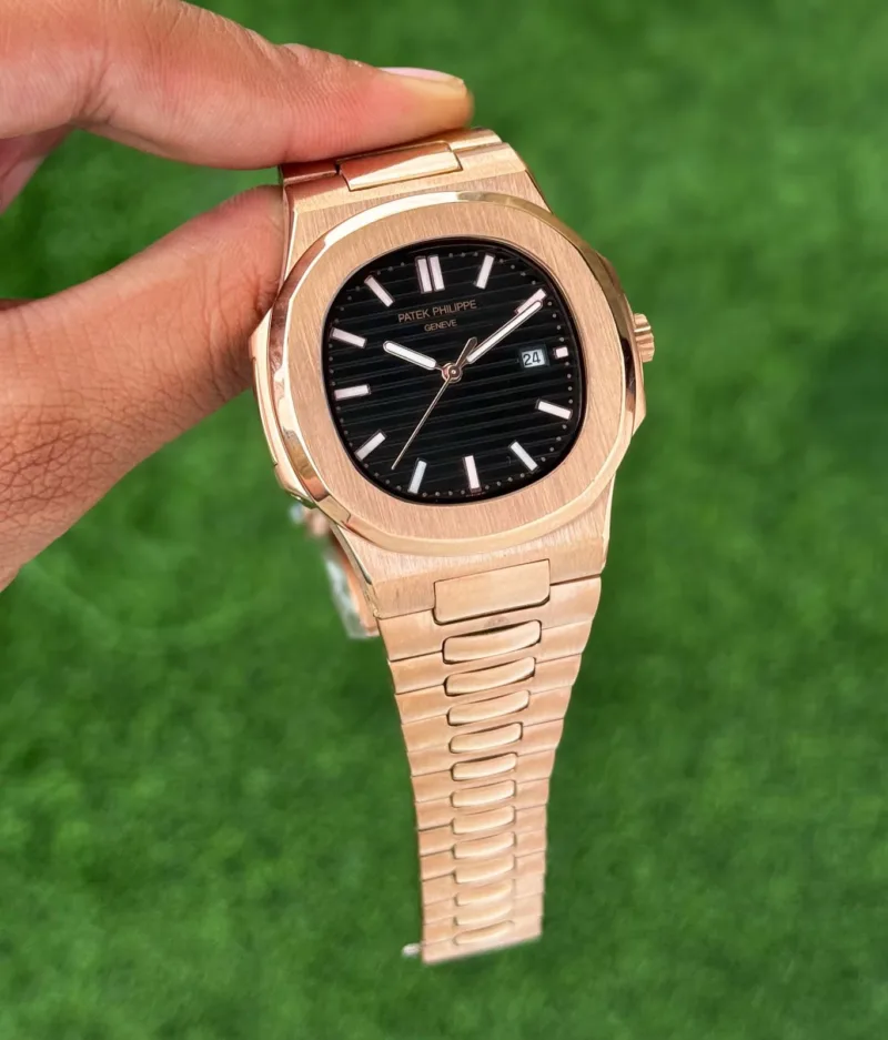 Patek Philippe Rose Gold Black Dial Watch