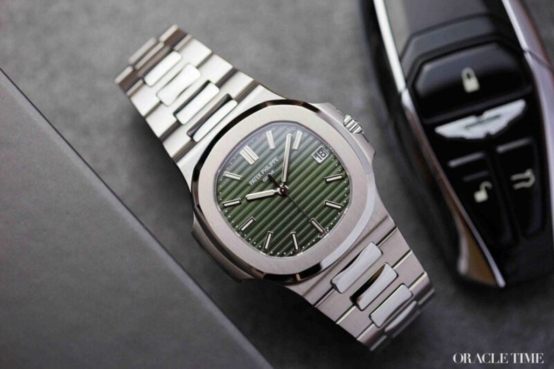 Patek Philippe Silver Green Watch Patek Philippe Silver Green Watch