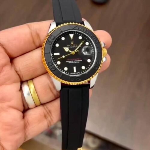 Rolex Yacht-Master Oysterflex Gold Bezel Quartz