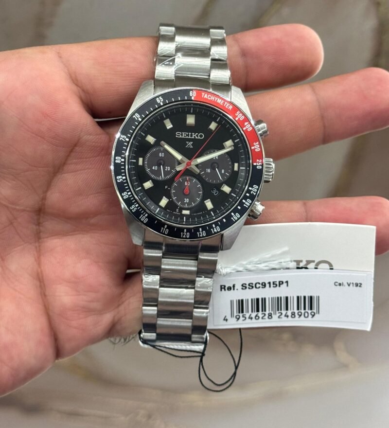 Seiko Prospex Speedtimer Solar Chronograph Black Dial