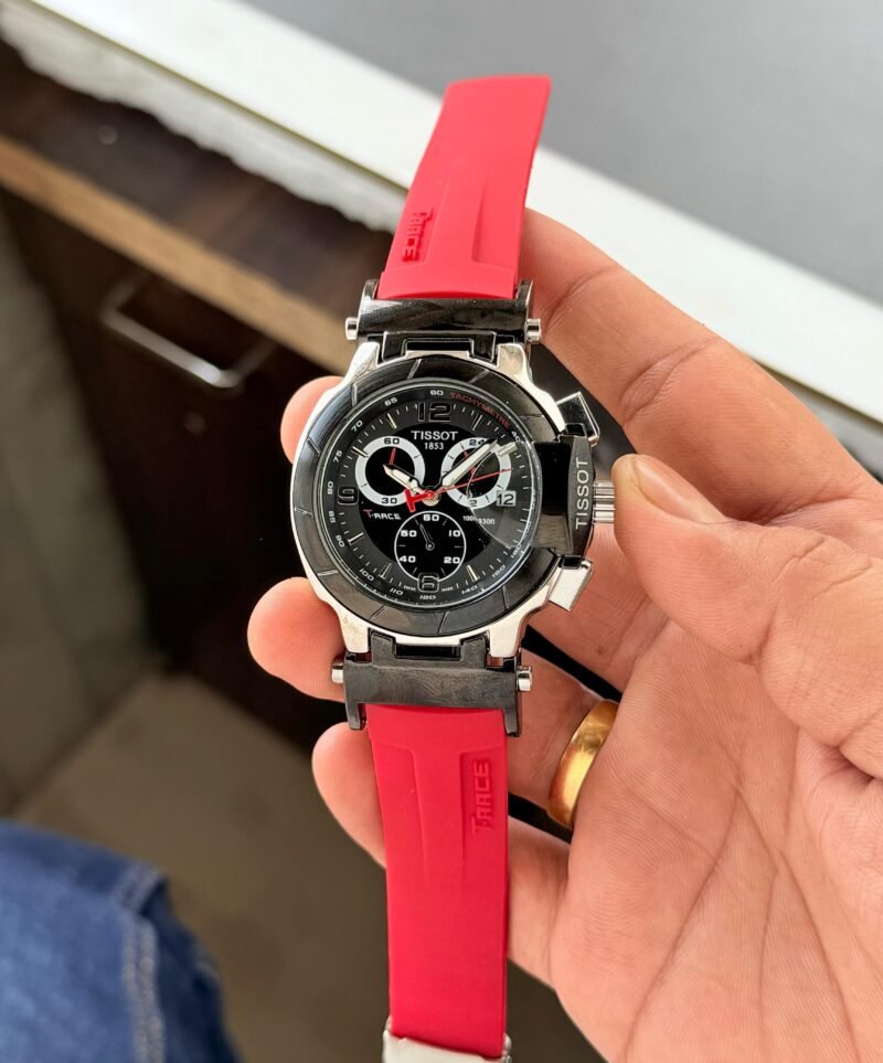 Tissot T-Race Black Dial Red Strap