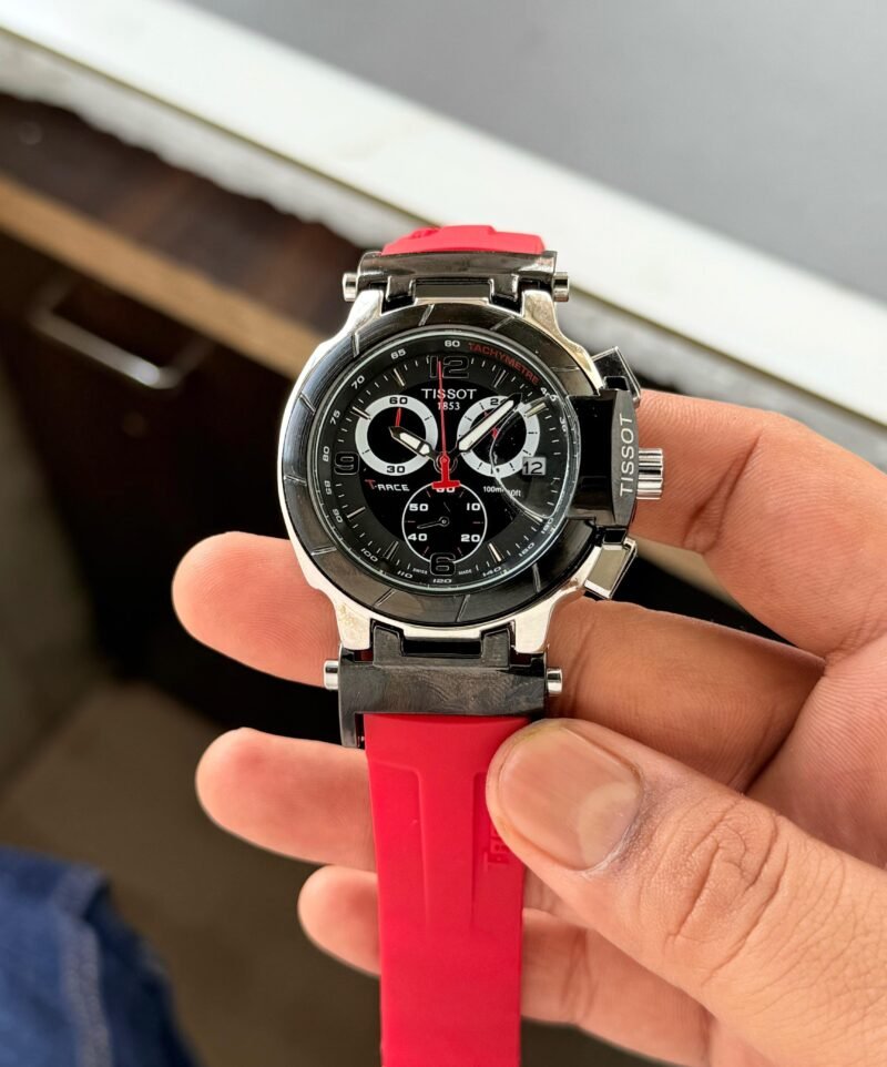 Tissot T-Race Black Dial Red Strap