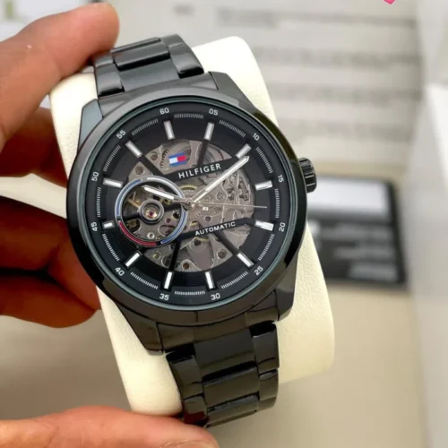 Tommy Hilfiger Modern Automatic Skeleton Black 43mm