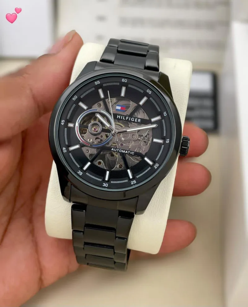 Tommy Hilfiger Modern Automatic Skeleton Black 43mm