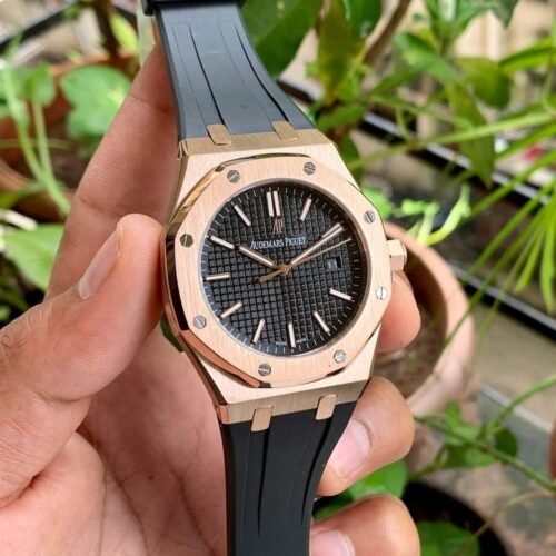 Audemars Piguet Royal Oak Rosegold Black Rubber Strap