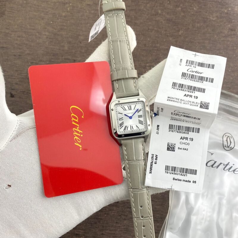 Cartier Santos Dumont Laquer White Dial