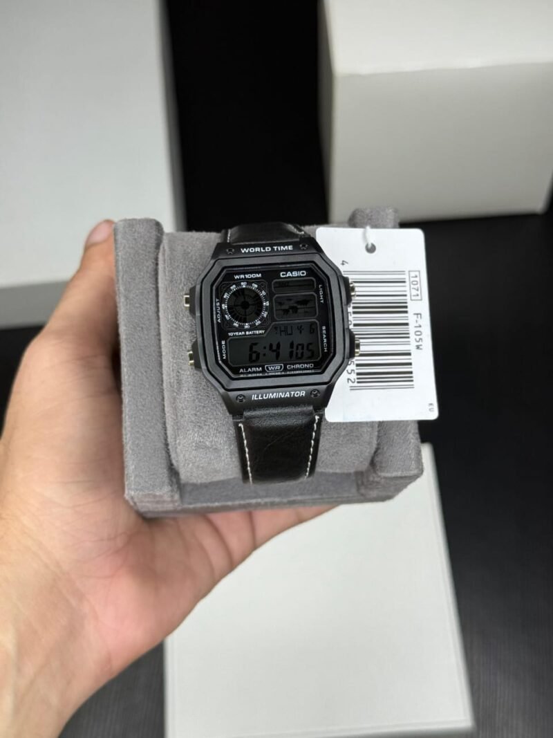 Casio Illuminator Full Black Square Dial