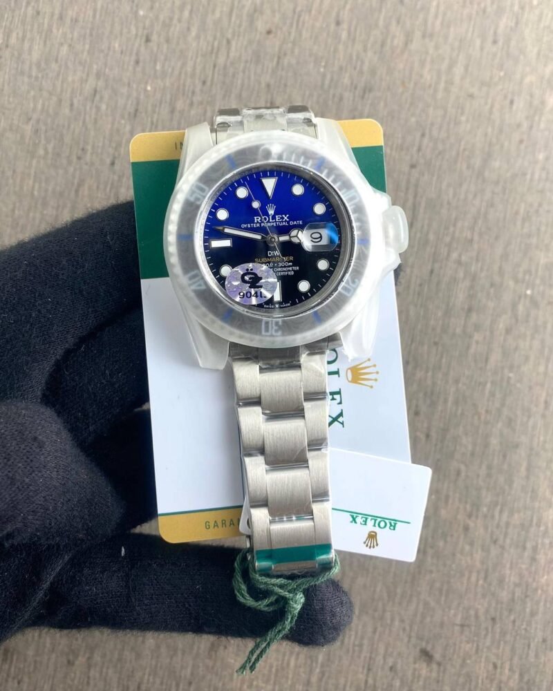 Rolex Submarine Silver Blue DIW Limited Edition Semi ETA