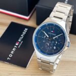 Tommy Hilfiger Chronograph Silver Blue Dial 44mm