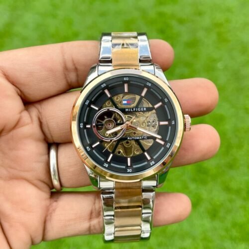 Tommy Hilfiger LL457 Automatic Black Skeleton Dial