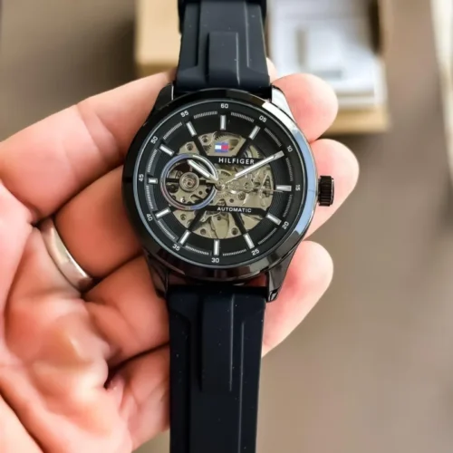 Tommy Hilfiger Modern Automatic Skeleton Black 43mm