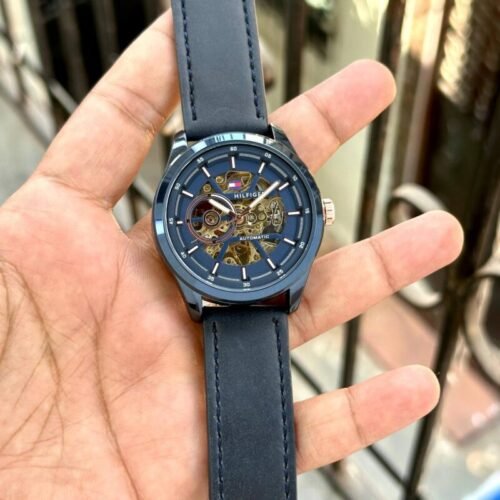 Tommy Hilfiger Modern Automatic Skeleton Blue