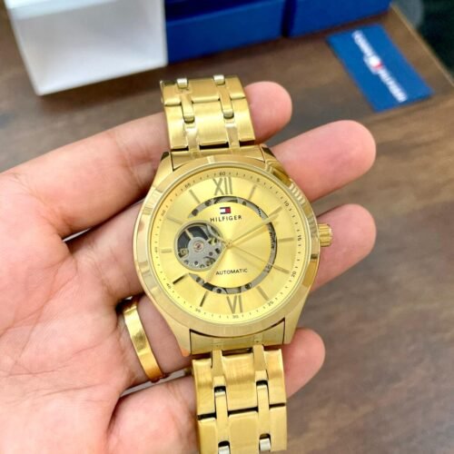 Tommy Hilfiger Open Heart Gold Automatic Timepiece