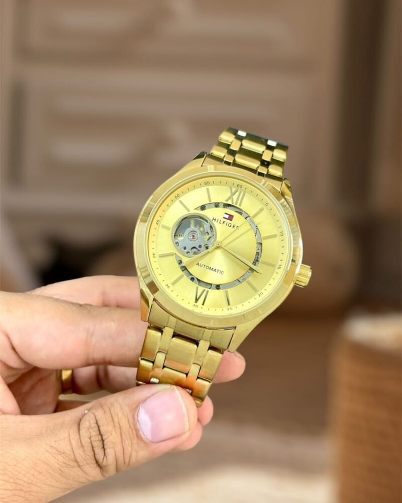 Tommy Hilfiger Open Heart Gold Automatic Timepiece Tommy Hilfiger Open Heart Gold Automatic Timepiece